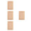 4Pièces Bois Sculpté Beige Appliques D'angle Pour Portes 8