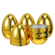 5St Gouden Refillbare Plastic Eierballen Voor Paasversiering