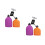 2St Toon Drum Cowbell Set Kleurrijk Percussie Accessoire 8