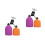2St Toon Drum Cowbell Set Kleurrijk Percussie Accessoire 5