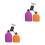 2St Toon Drum Cowbell Set Kleurrijk Percussie Accessoire 4