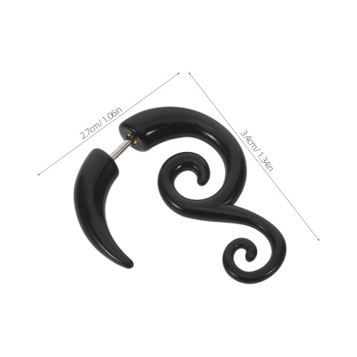 6 Pares De Piercing Falso Espiral Acrílico Para 1