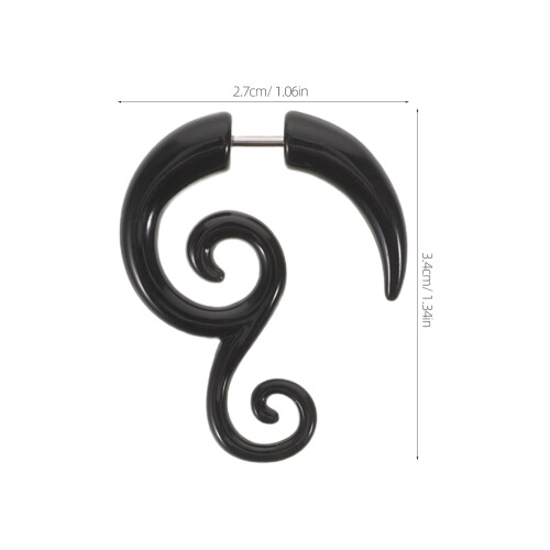 6 Pares De Piercing Falso Espiral Acrílico Para 2