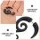 6 Pares De Piercing Falso Espiral Acrílico Para 7