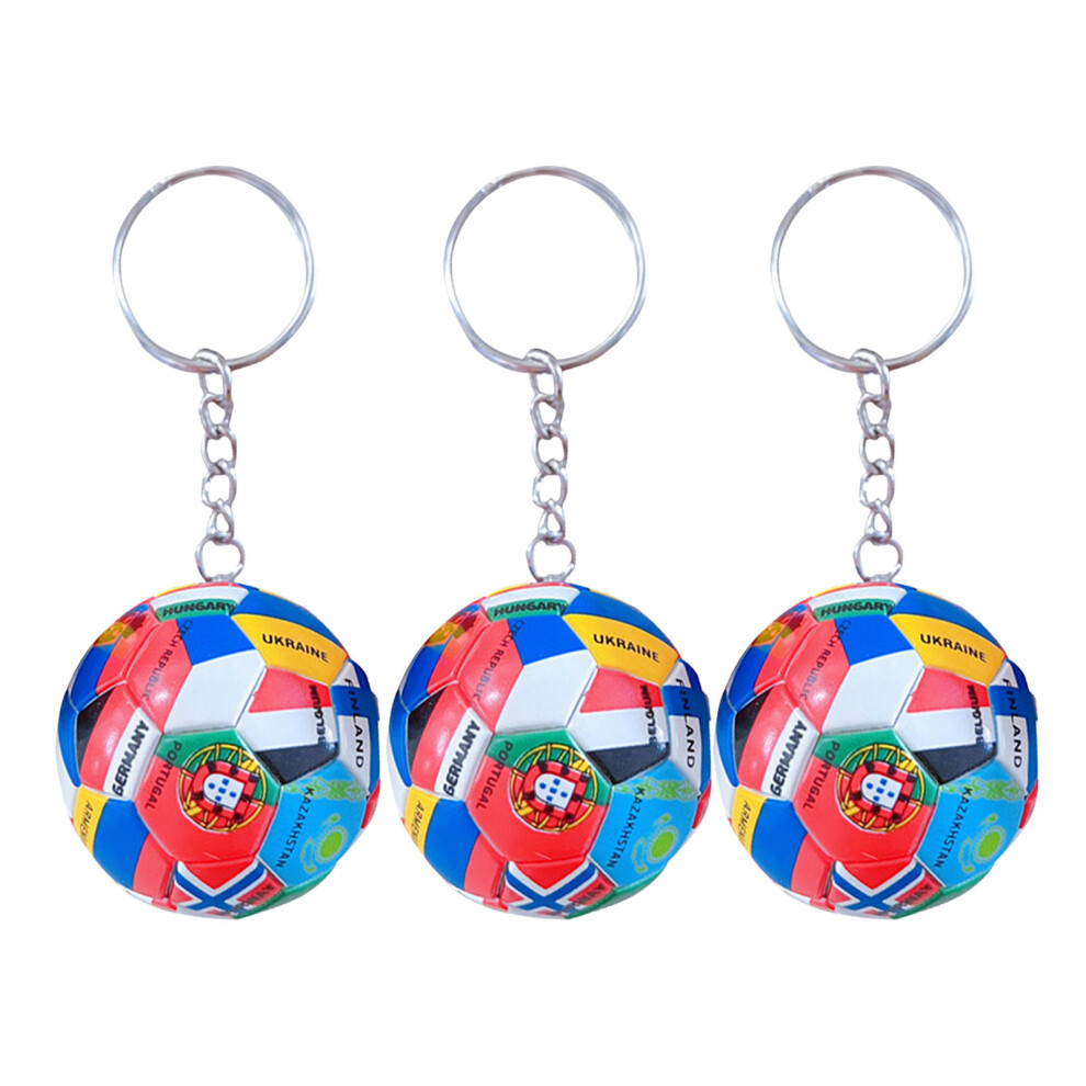 6St Multikleuren Voetbal Sleutelhangers Voor Feest En-image