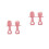 4St Roze Babytrainingslepels En Siliconen Set 6