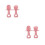 4St Roze Babytrainingslepels En Siliconen Set 4
