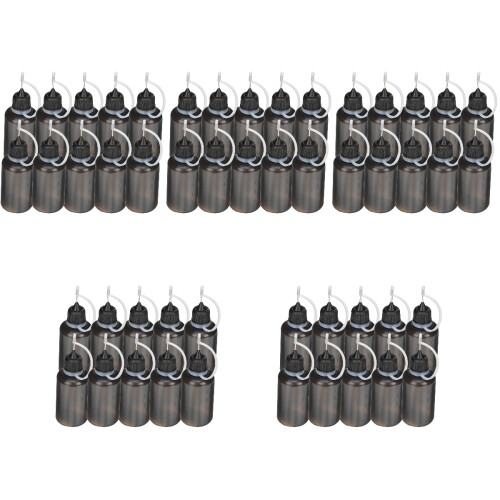 100St Plastic Squeeze Bottles Zwart Met Lekvrije Tuit 2