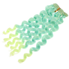 2St Creatieve Krullende Synthetische Poppenpruik, Multi Kleur Decor