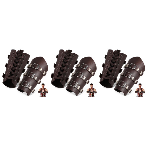 6St Middeleeuwse Armregels PU En Metaal Met Touwsluiting Multi 2