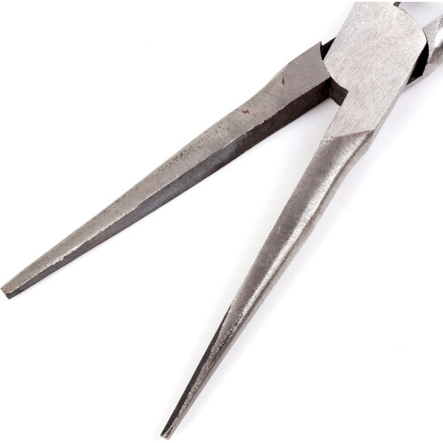 Mini Needle Nose Pliers Precise Flat Jaw Grip Spring Loaded for Model Making and Crafts 2