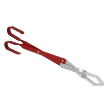 Fireplace Cutlery 15.6 Inch Aluminum Firewood Tongs With Passage Grip Coal Grabber For Kitchens Camping BBQ