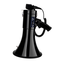 Megaphone Bullhorn Megaphone Speaker 240 Seconds Recording, Gift Portable 50W Portable Amplifier for Events Versatile Black