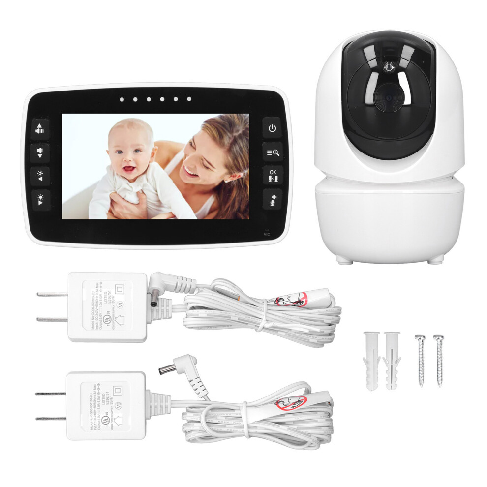 Two Way Talk Baby Monitor HD Video Surveillance with Pan Tilt Zoom Infrared Night Vision Temperature Alerts Long Battery Life VOX Mode Feeding Timer