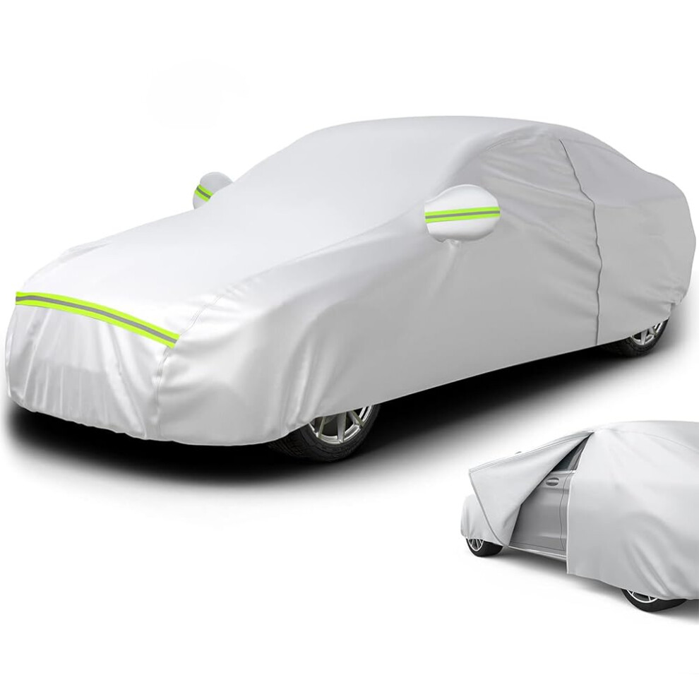 Waterproof All Weather Car Cover For Ssangyong Rodius 20052013 With Zipper And Windproof Straps 9382693277046