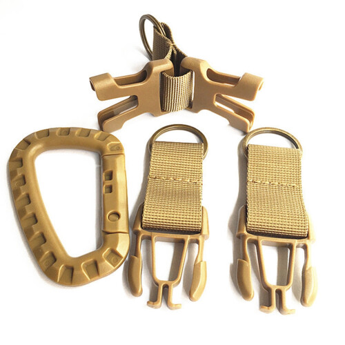 Tactical Multipurpose Gear Clip, Durable Secure Connection Nylon Belt Clip With Spring Gatelock For Outdoor Backpack Attachments 2