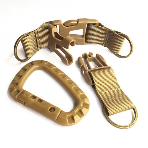 Tactical Multipurpose Gear Clip, Durable Secure Connection Nylon Belt Clip With Spring Gatelock For Outdoor Backpack Attachments 1