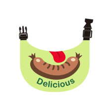 Anti Dirty Cat Drool Towel Dog Outdoor Drool Towel Pet Supplies Pet Bibs Cotton Dog Drool Towel Cat Dog Collar (Sausage Dirt Towel Green)