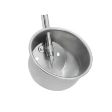Automatic Stainless Steel Pig Water Bowl Drinker for Pigs, Sheep, Goats, Cattle, Horses (19cm)