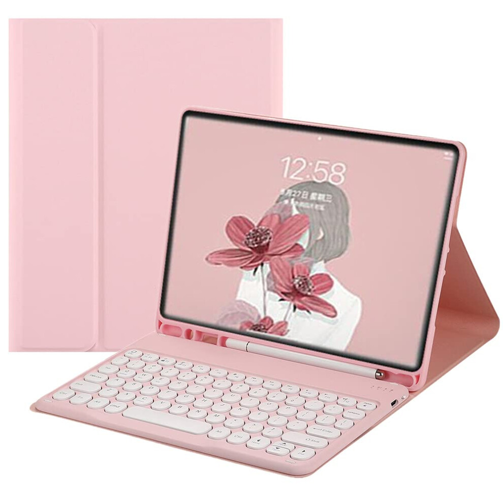 Keyboard Case With Pencil Holder, Magnetic Detachable Bluetooth Cover, Light For Ipad 9.7 Pink 9382693249869