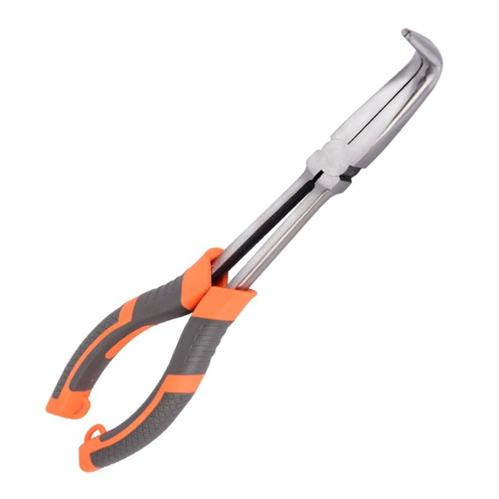 Longhandled Needlenose Pliers, 27.9 Cm, For Fishing, Electrical, And Maintenance Tasks, With Multiangled Handle. Ref: 1993 9382693736741