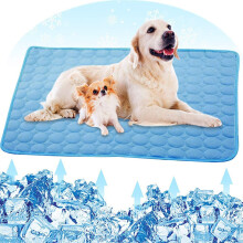 Cooling Mat Dog, Cold Dog, Dog Blanket for On the Go, Dog Cushion Outdoor Cooling Pad for Pets (Blue, L)