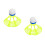 2Stk Windresistente Badmintonbälle Für Park Und Training Orange Nylon 7