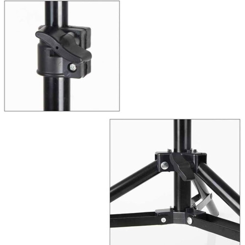 Photo Video Background Stand Multifunctional Portable Adjustable Frame Black 2