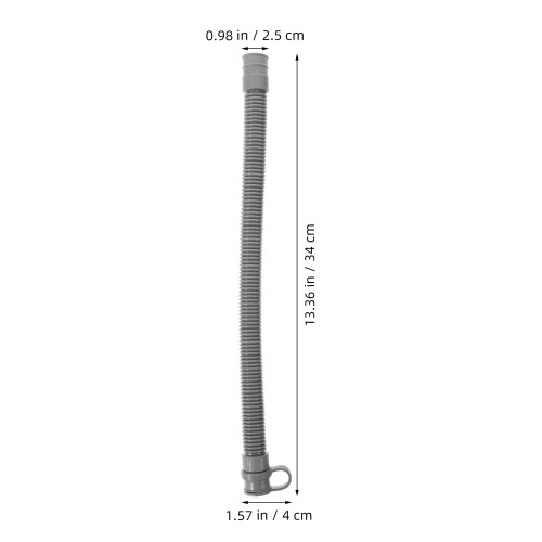 2Stk Flexibler Abfluss Mit Umwelt Kunststoff Grau 1