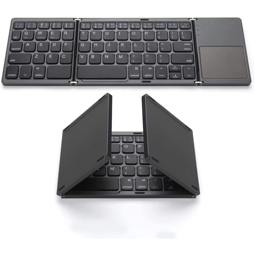 Foldable Bluetooth Keyboard With Touchpad, Trifold Wireless Design For Android Ios Windows Tablet 9382693252715
