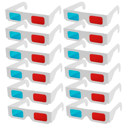 70Pièces Lunettes 3D Papier Multicolores Pour Confort