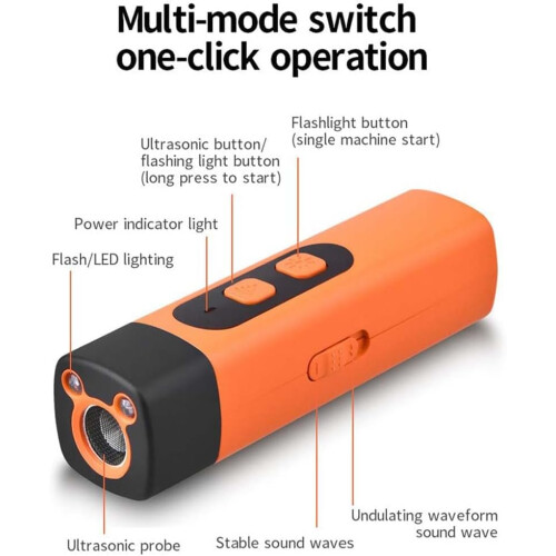 AntiBark Ultrasonic Dog Repeller with LED Torch, 25 Foot Training 2