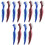 12Pcs Compact Dual Sided Denture Brush Travel Care Assorted Colors 5
