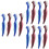12Pcs Compact Dual Sided Denture Brush Travel Care Assorted Colors 8