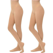 Paar dames doorschijnende ondoorzichtige panty's, dames overgangspanty's voor ballet, converteerbare danspanty's voor dames, effen hoge taille