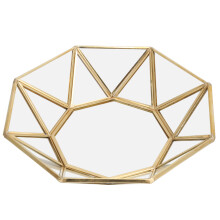 Elegante organizer per profumi in vetro, vassoio per profumi in vetro trasparente in stile nordico minimalista, vassoio decorativo per il trucco per