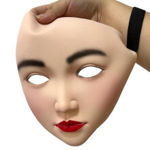 Halloween Mask Scary Realistic Face Mask Latex Soft SkinFriendly Adjustable