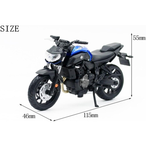 1:18 Simulation Motorcycle Model For: Yamaha MT07 2018 Gift Collection 1