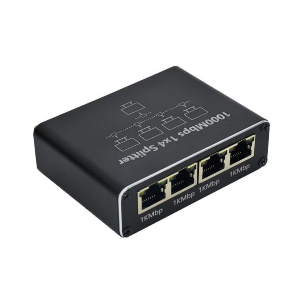 Ethernet Splitter 1 To 4 Port Gigabit Network Adapter 1000Mbps Speed Multidevice Connection 9382693738080