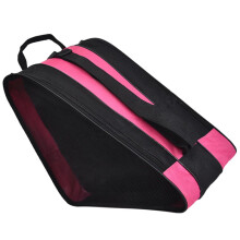 Breathable Oxford Cloth Roller Skate Bag With Shoulder And Handles WearResistant Portable Ice Skates Carrier Pink