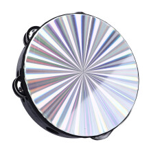 Tambourine Double Row 8' Percussion Jingles Hand Instrument Accompaniment Party Performances by Bands