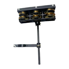 Doublerow tambourine with mounting rod and clip, multifunctional, easytoinstall and mountable tambourine for guitarists, golden bell plate