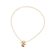 Fruit Motifs Necklace Lightweight Stainless Steel-JDN0305040