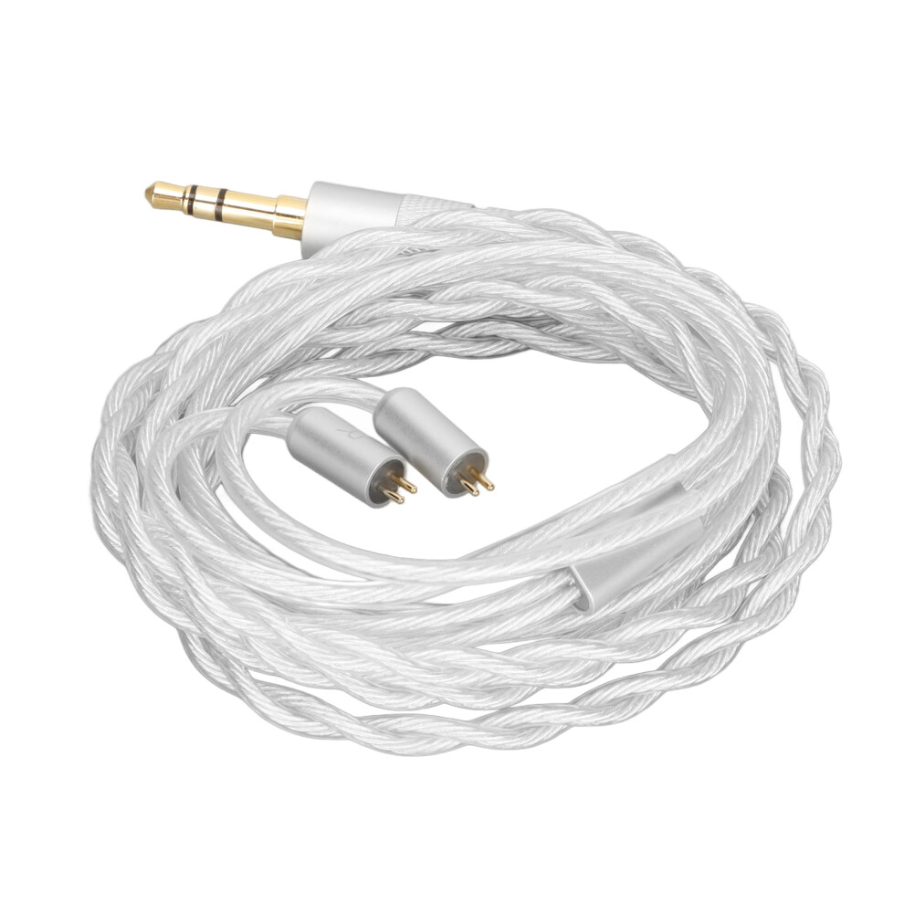 Plated Copper Earphone Cable For Zs10 Zst Ed16 Trn V80 120Cm Silver 4101381956255