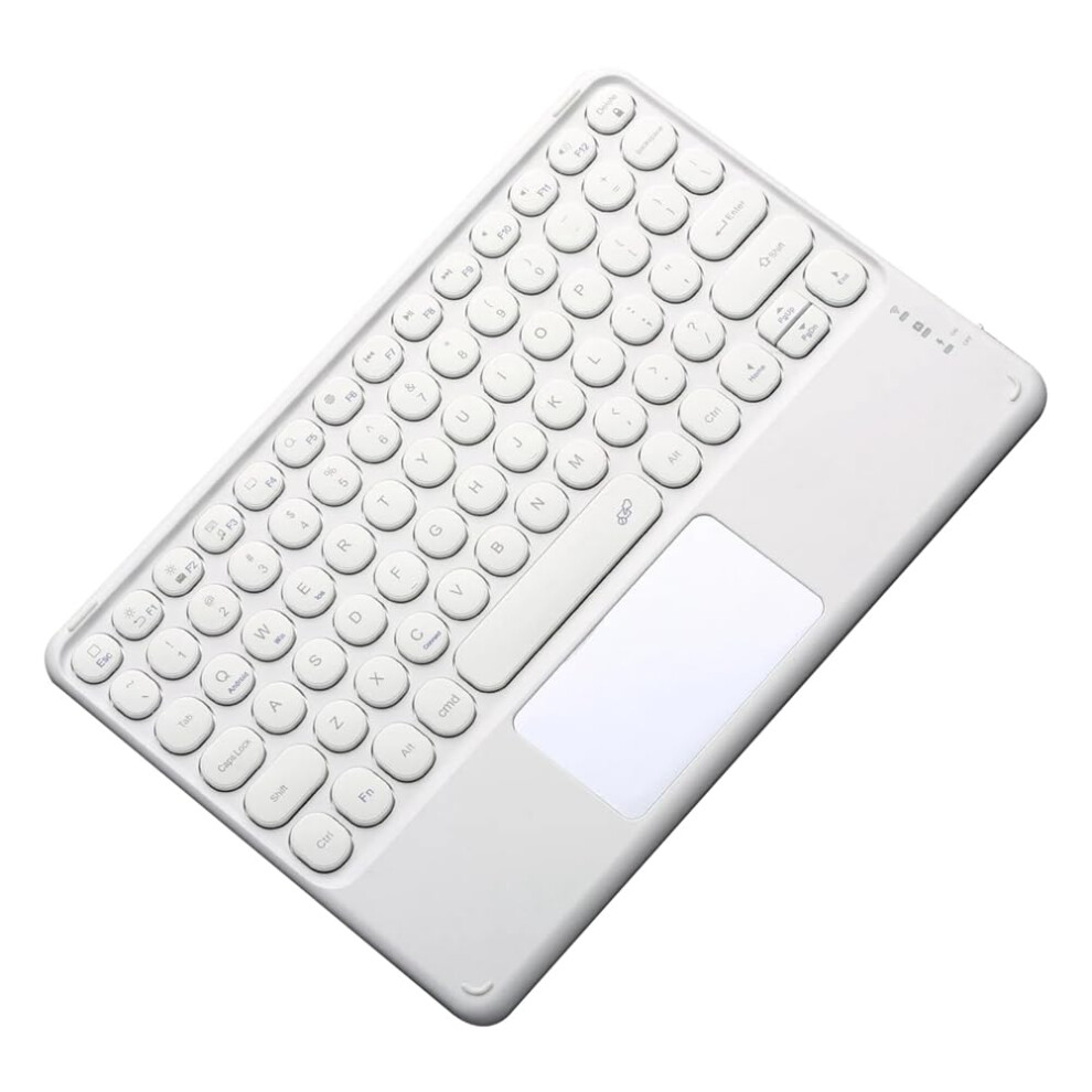 Wireless Bluetooth Keyboard With Touchpad 78 Keys Rechargeable For Tablet Pc Gaming White 9347817069952