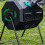 42 Gallon Black Rotatable Plastic Compost Bin for Garden Yard 11