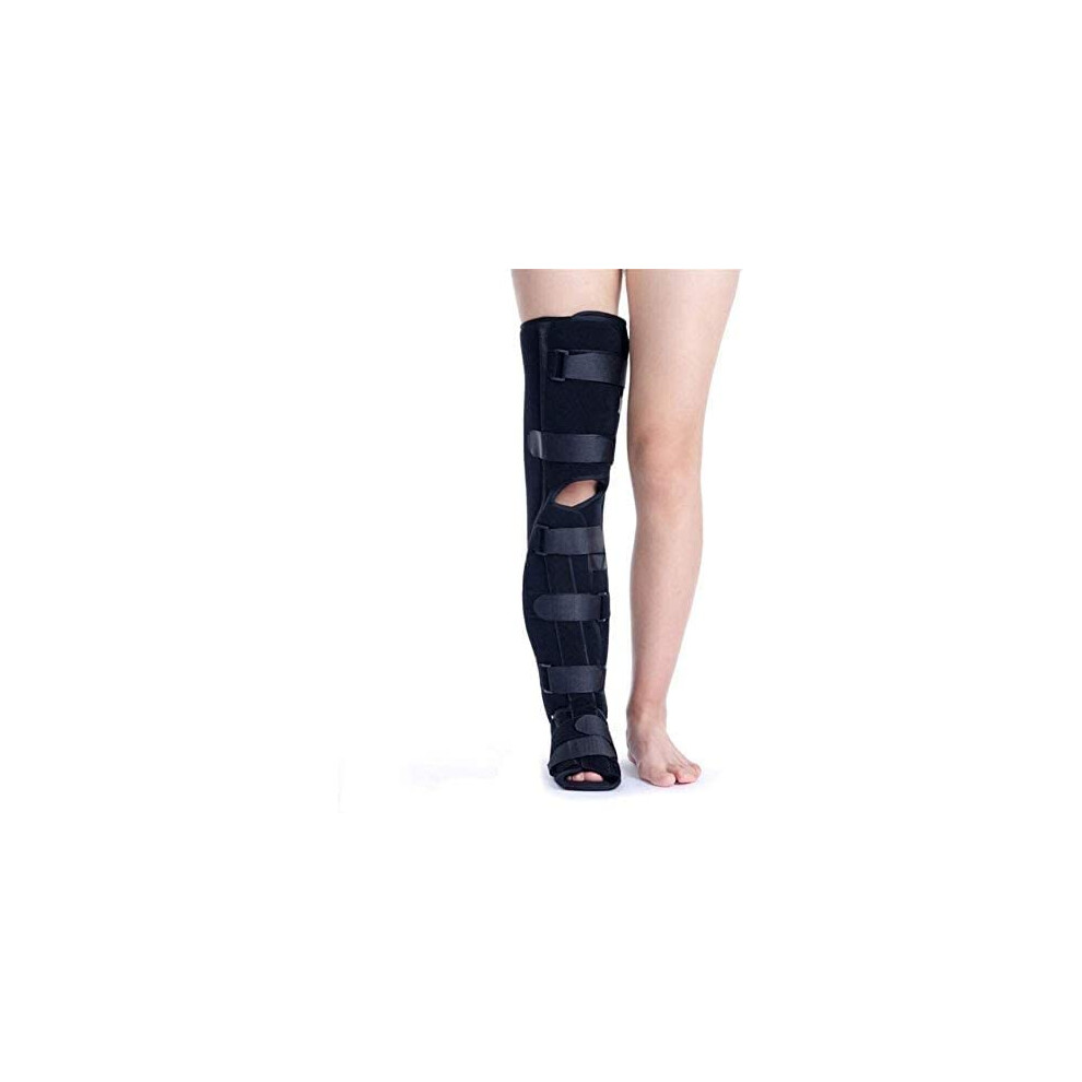 Knee Support with Hinge, Adjustable Knee Immobilizer, Orthopedic Walking Boots, Brace Support Stabilizer for Men, Women