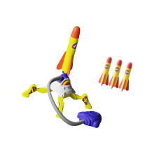 Space Rocket Launcher Toy with Motorized Air Launch, Outdoor Flying Fun up to 65 Feet for Kids Birthday Parties