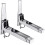 Adjustable Stainless Steel Microwave Wall Mount Bracket, Foldable SpaceSaving Kitchen Shelf 2