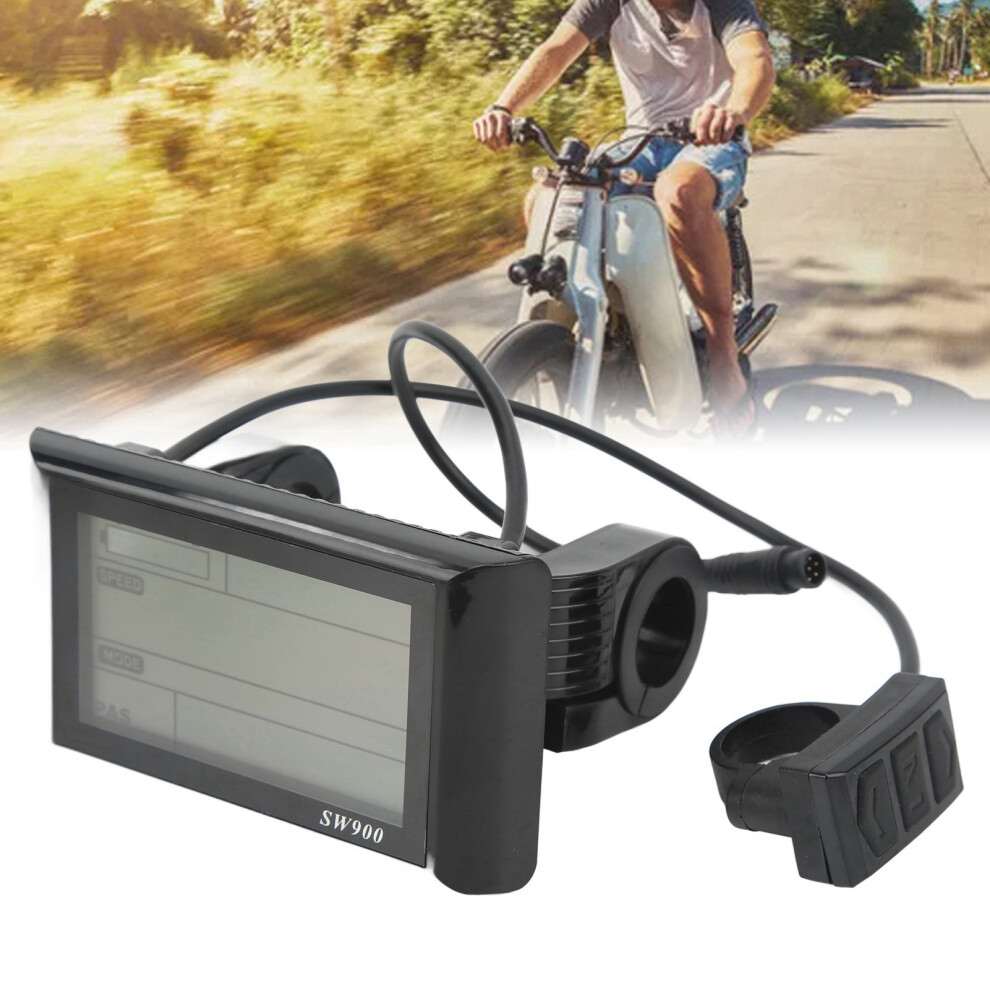 Sw900 Electric Scooter Lcd Display 24V-60V With Waterproof Connector 4341373712036